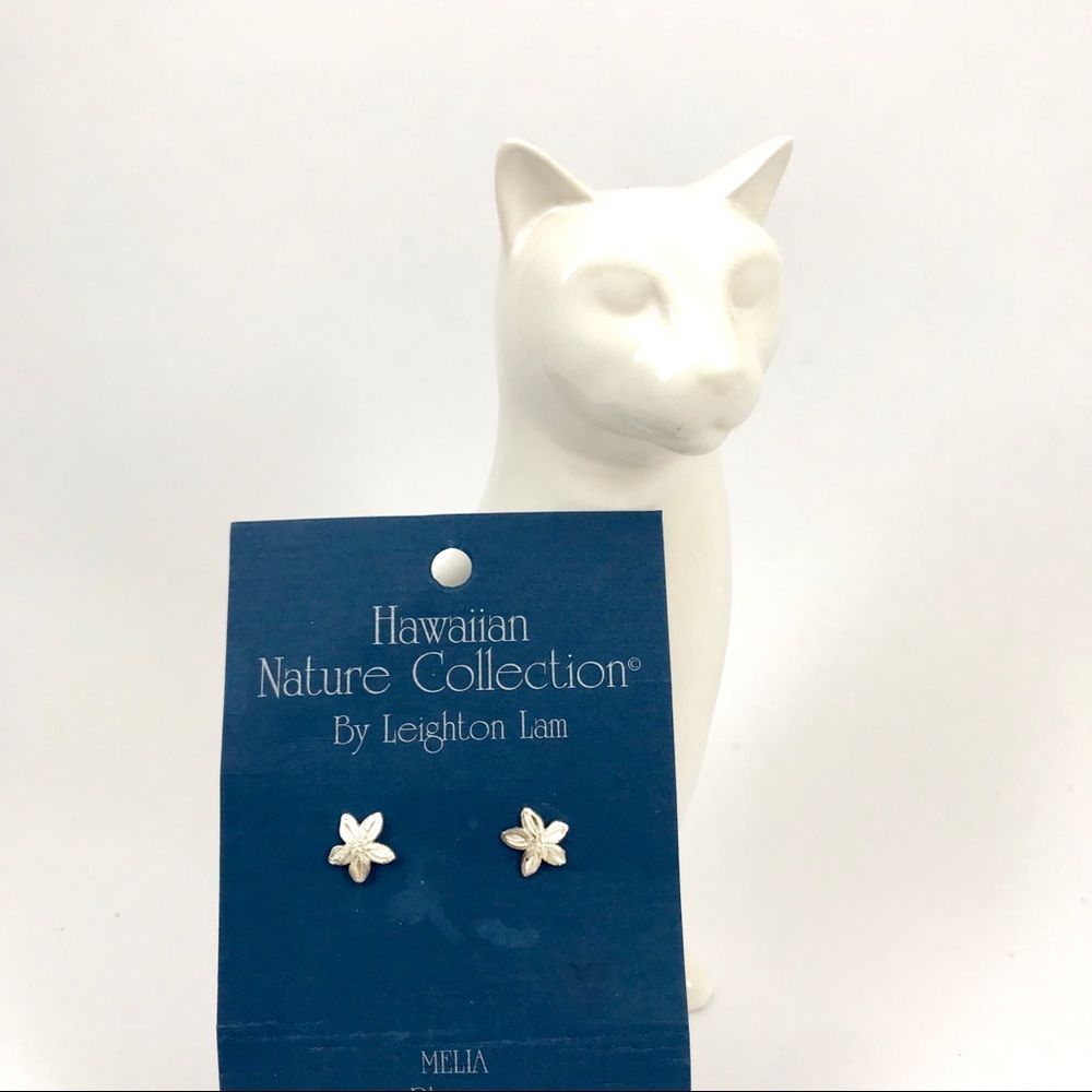 ***SOLD*** Hawaii Sterling Silver PlumeriaEarrings